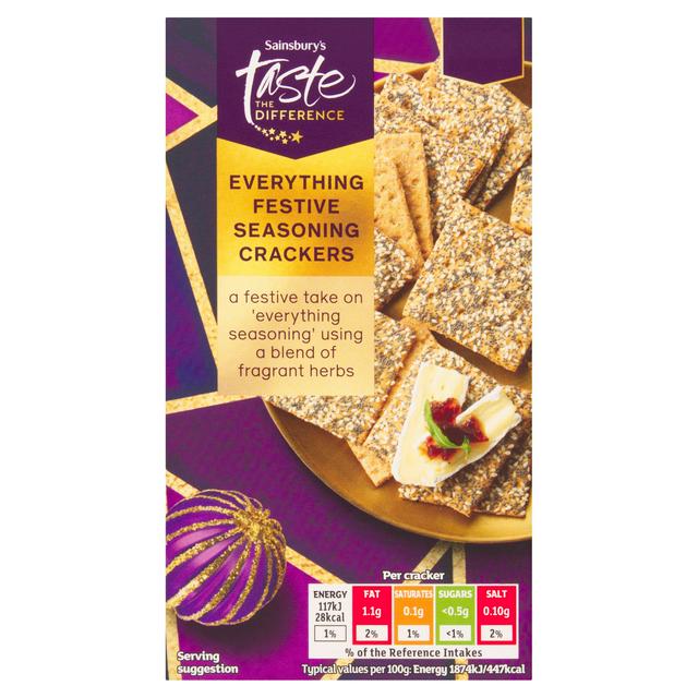 Sainsbury's Everything Festive Seasoning Crackers, Taste the Difference 100g