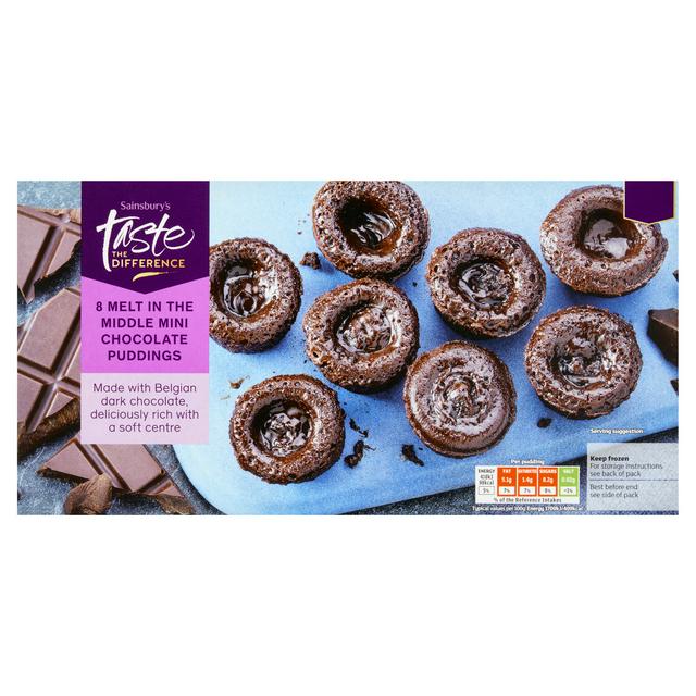 Sainsbury's Melt in the Middle Mini Chocolate Puddings, Taste the Difference x8 192g