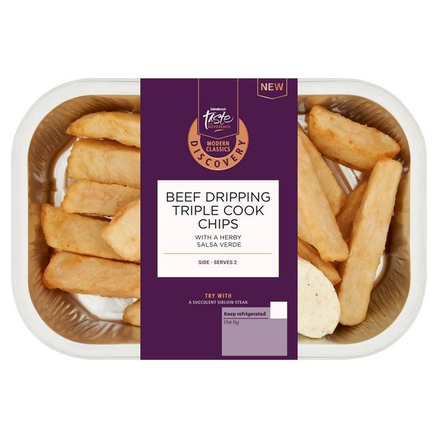 Sainsbury's Beef Dripping Triple Cook Chips, Taste the Difference 400g