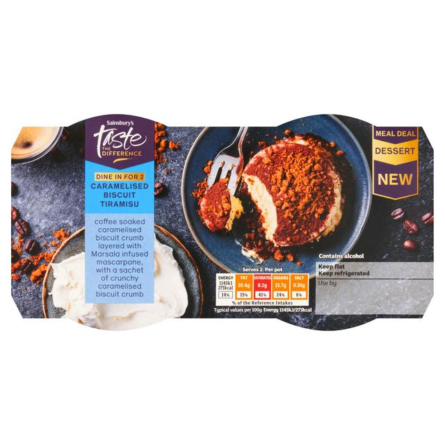 Sainsbury's 2 x 100g Caramelised Biscuit Tiramisu, Taste the Difference