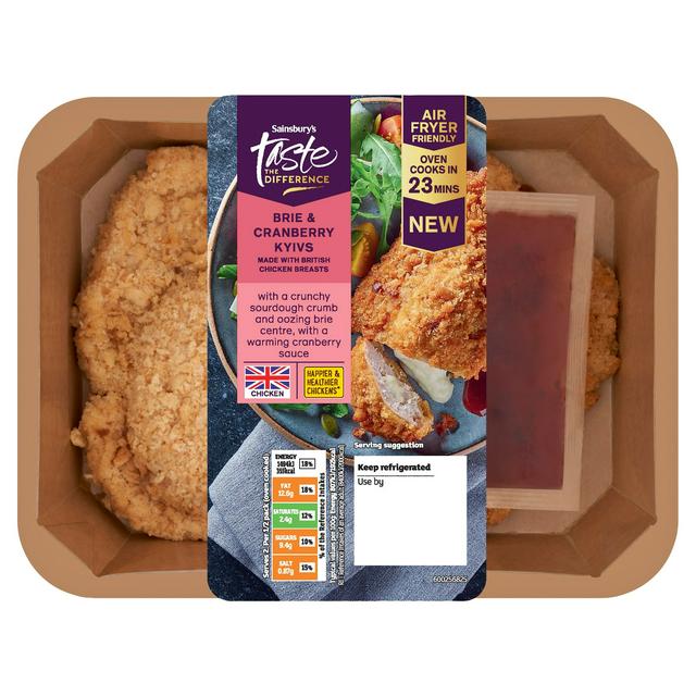 Sainsbury's Brie & Cranberry Kyivs, Taste the Difference 385g