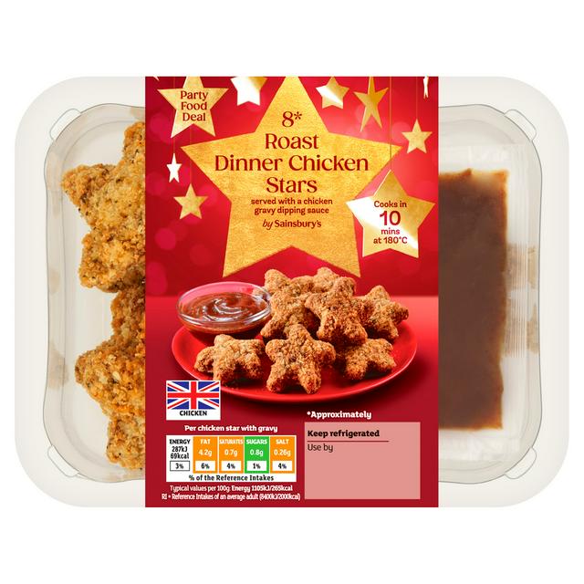Sainsbury's Roast Dinner Chicken Stars x8 216g