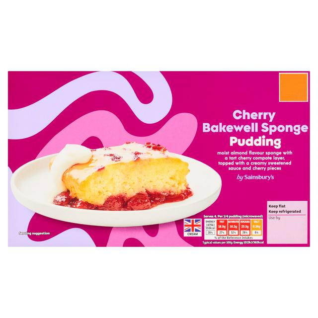 Sainsbury's Cherry Bakewell Sponge Pudding 400g