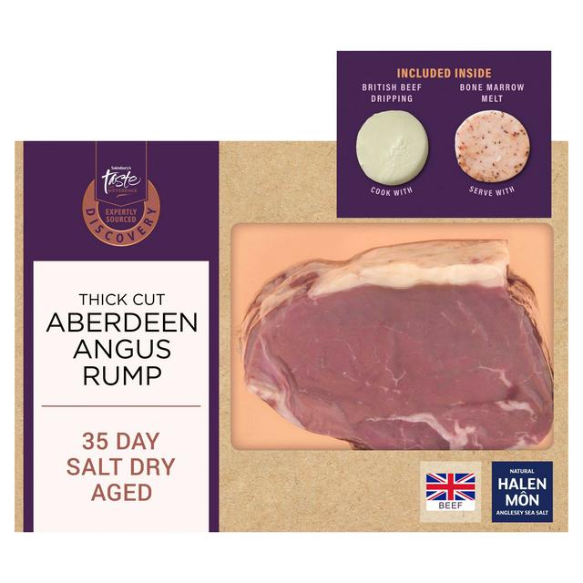 Sainsbury's Discovery Thick Cut Aberdeen Angus Rump, Taste the Difference 360g