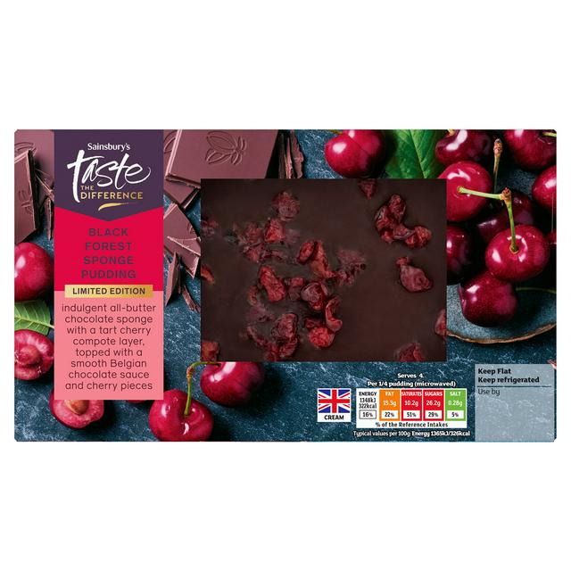 Sainsbury's Black Forest Sponge Pudding, Taste the Difference 400g