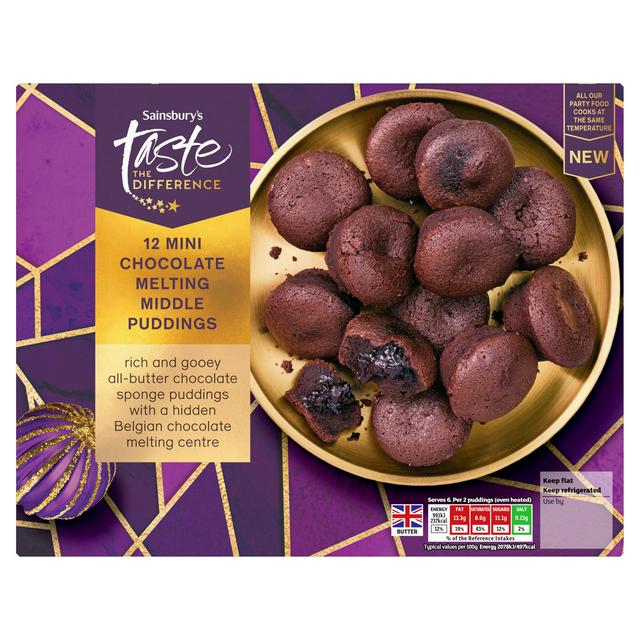 Sainsbury's Mini Melt in the Middle Chocolate Pudding, Taste the Difference x12 325g