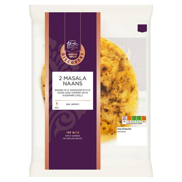 Sainsbury's D Kashmiri Masala Naan, Taste the Difference 260g