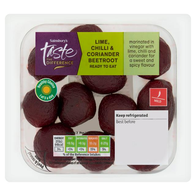 Sainsbury's Taste the Difference Lime, Chilli & Coriander Beetroot 200g