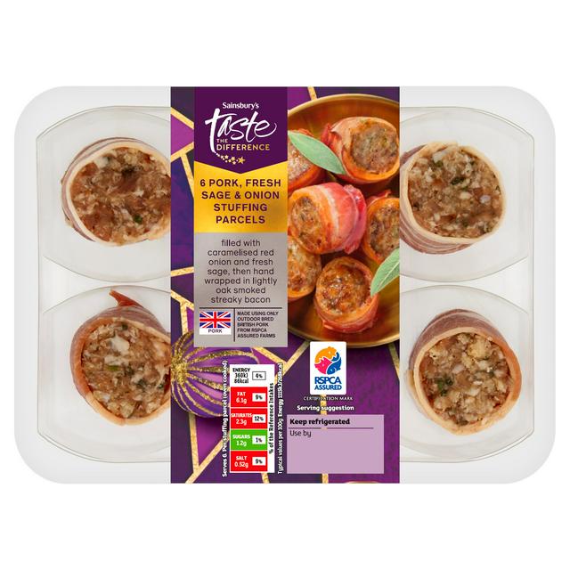 Sainsbury's Pork Fresh Sage & Onion Stuffing Parcels, Taste the Difference x6 252g