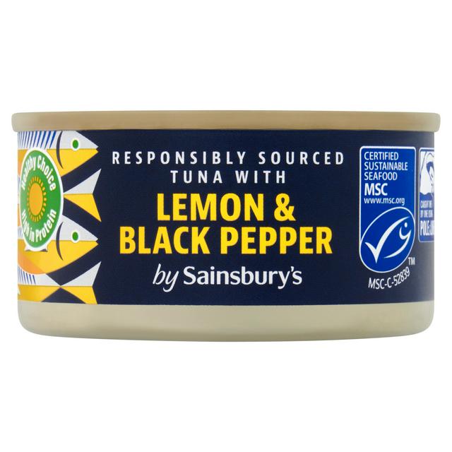 Sainsbury's 80g Lemon & Black Pepper Tuna Canned Fish