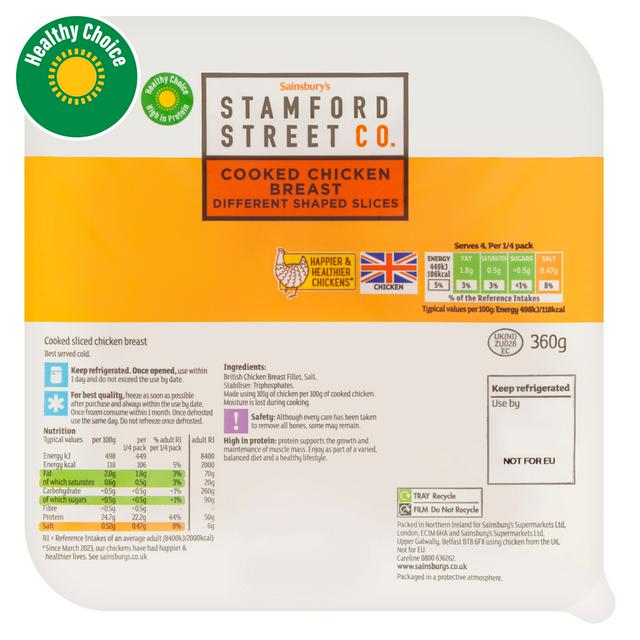 Stamford Street Co. Cooked Chicken Breast 360g