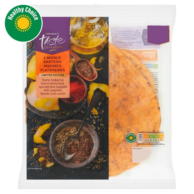 Sainsbury's Middle Eastern Inspired Flatbreads, Taste the Difference