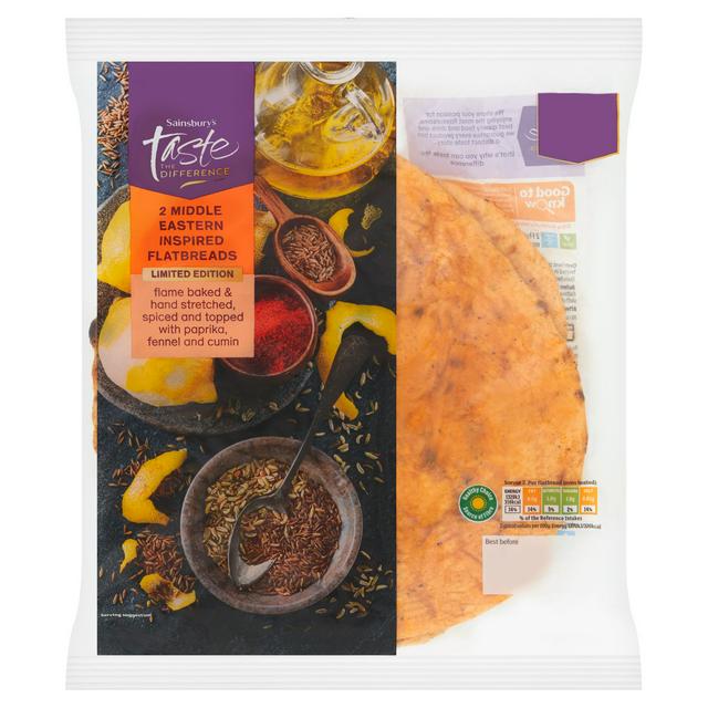 Sainsbury's Middle Eastern Inspired Flatbreads, Taste the Difference