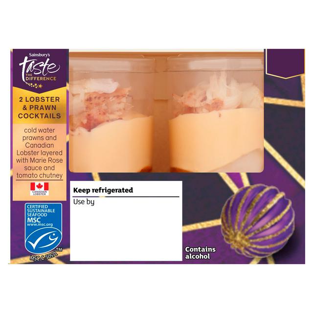 Sainsbury's Lobster & Prawn Cocktails, Taste the Difference 2 x 85g