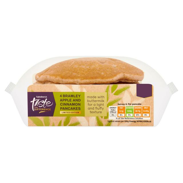Sainsbury's Apple & Cinnamon Pancakes, Taste the Difference x4