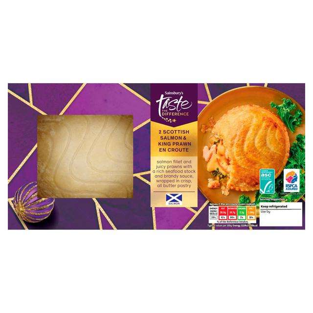 Sainsbury's Scottish Salmon & King Prawn En Croute, Taste the Difference x2 380g