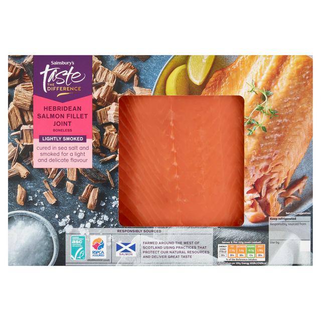 Sainsbury's Hebridean Salmon Fillet Joint Boneless, Taste the Difference 500g