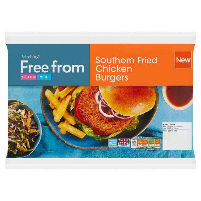 Sainsbury's Free From Southern Fried Chicken Burgers 454g