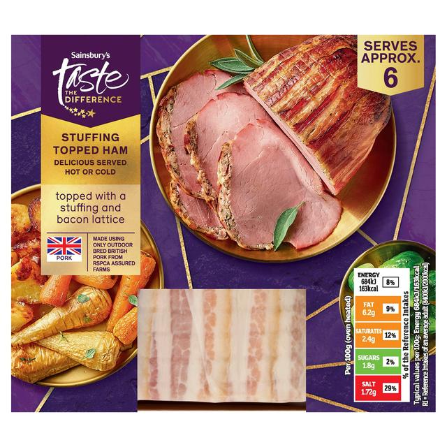Sainsbury's Stuffing Topped Ham, Taste the Difference 700g