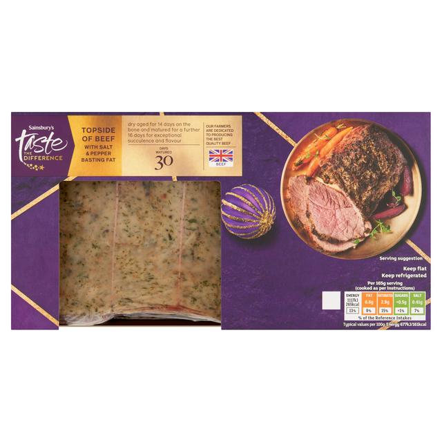 Sainsbury's Beef Topside with Basting Fat, Taste the Difference 1kg