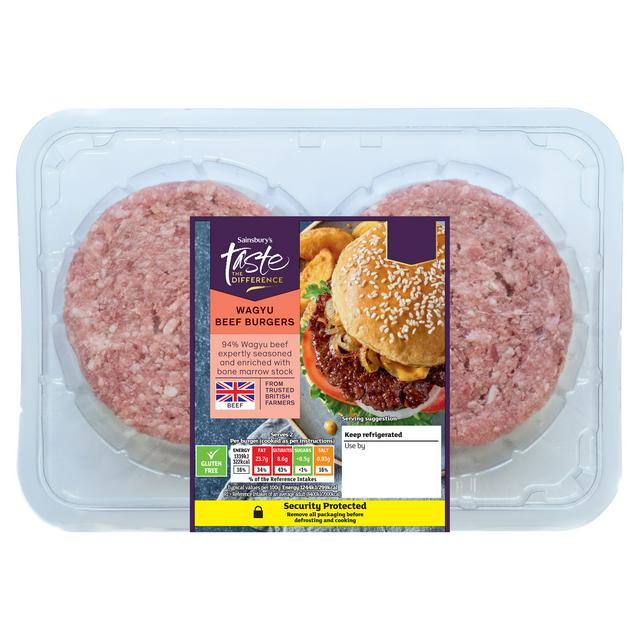 Sainsbury's Taste the Difference Wagyu Beef Burgers 340g