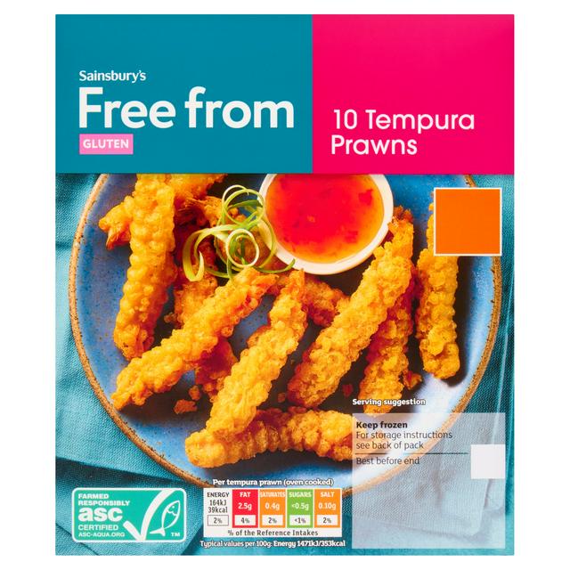 Sainsbury's Free From 10 x Tempura Prawns 130g