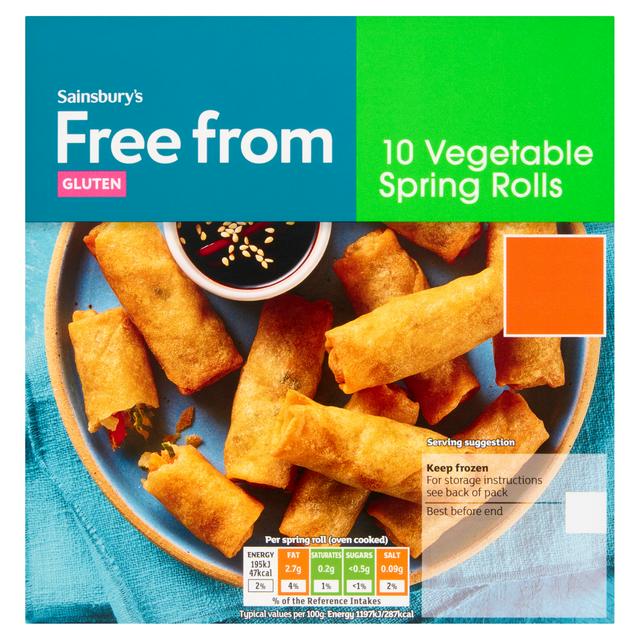 Sainsbury's Free From 10 x Vegetable Spring Rolls 180g