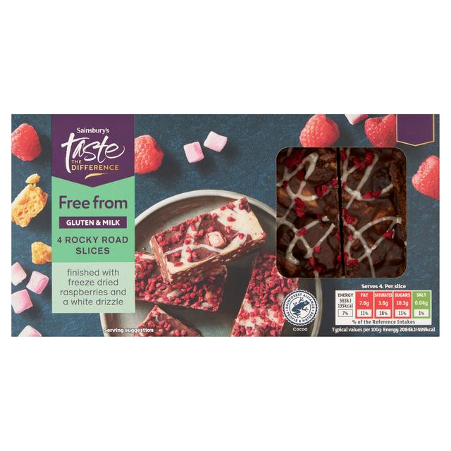 Sainsbury's Free From 4 Rocky Road Slices, Taste the Difference 110g