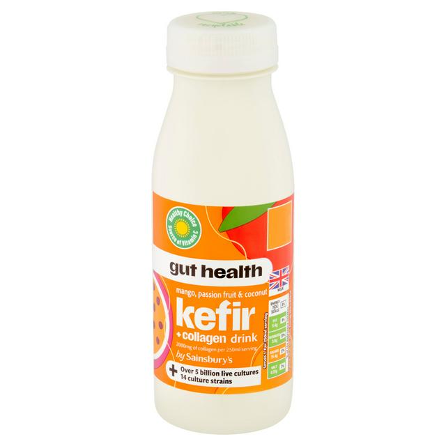 Sainsbury's 250ml Gut Health Mango, Passion Fruit & Coconut Kefir