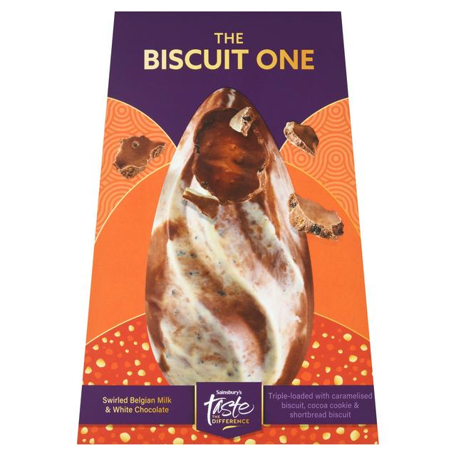 Sainsbury's Extra Large the Biscuit One Swirled Belgian Milk & White Chocolate, Taste the Difference 230g