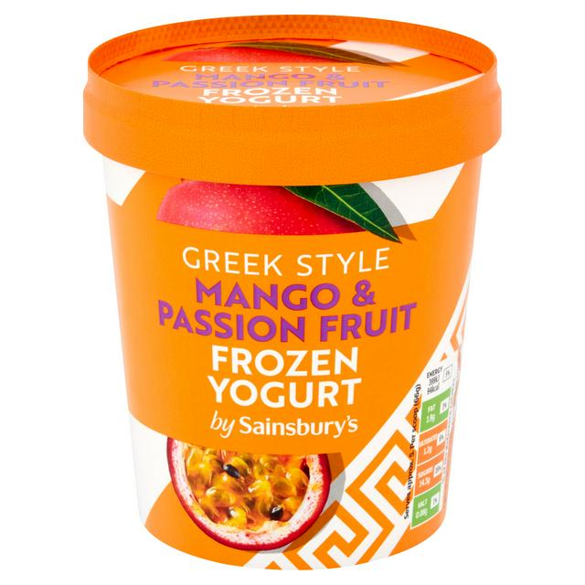 Sainsbury's 480ml Greek Style Mango & Passion Fruit Frozen Yogurt