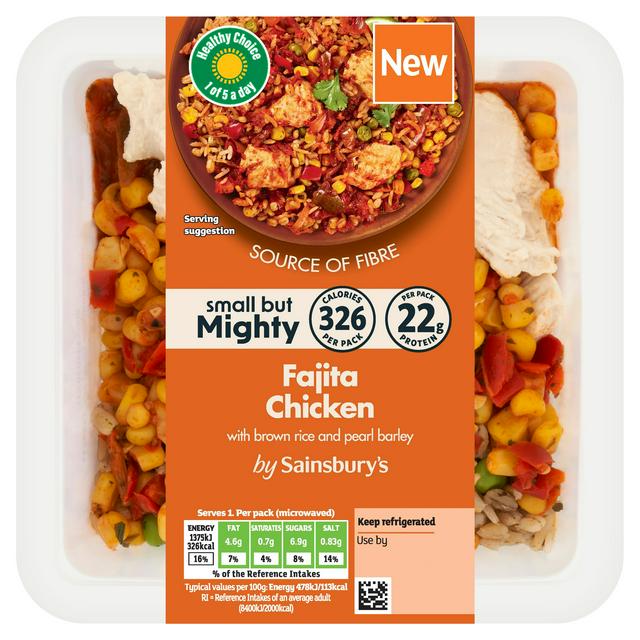 Sainsbury's 300g Small But Mighty Fajita Chicken with Brown Rice & Pearl Barley