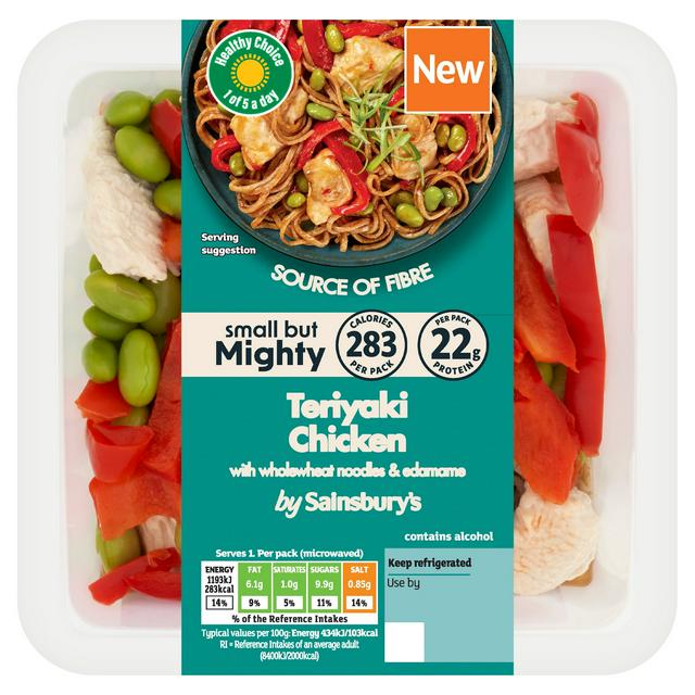 Sainsbury's 300g Small But Mighty Teriyaki Chicken with Wholewheat Noodles & Edamame