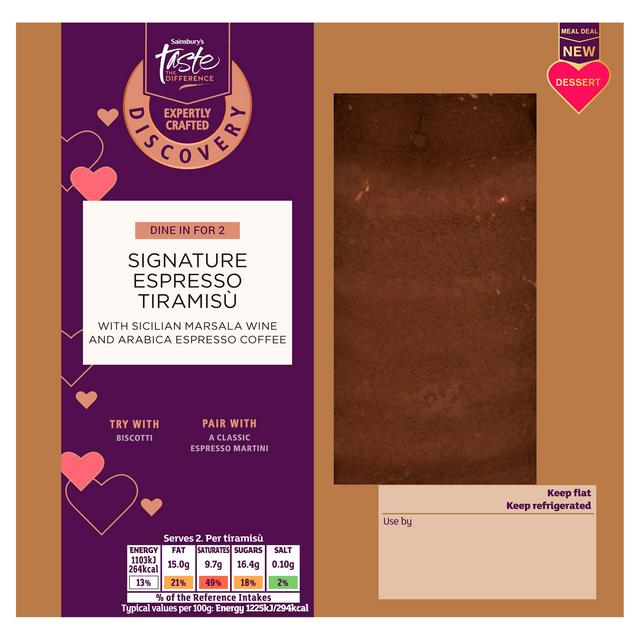 Sainsbury's Discovery 2 x 90g Signature Espresso Tiramisu, Taste the Difference