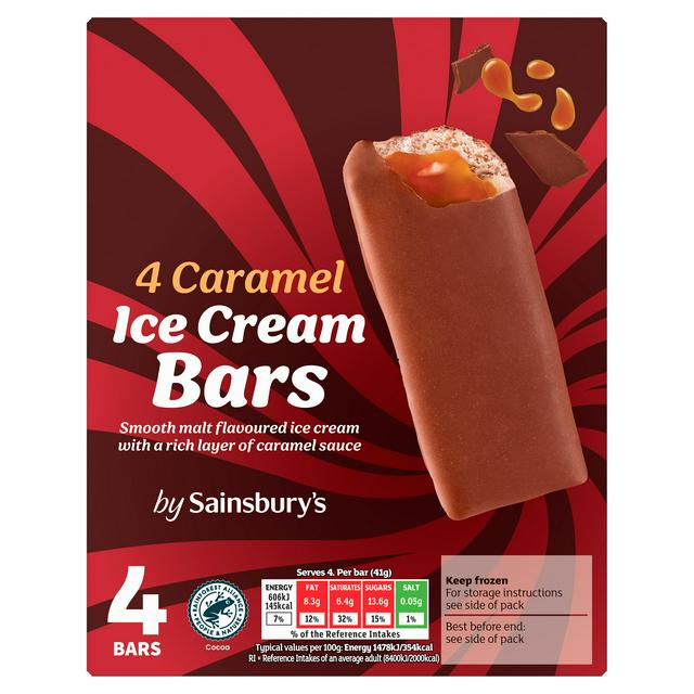 Sainsbury's 4 x 51ml Caramel Ice Cream Bars