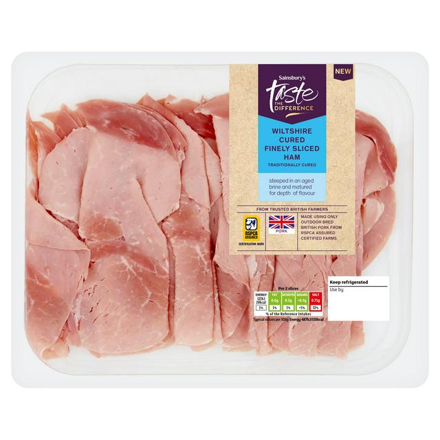 Sainsbury's 225g Wiltshire Cured Finely Sliced Ham, Taste the Difference