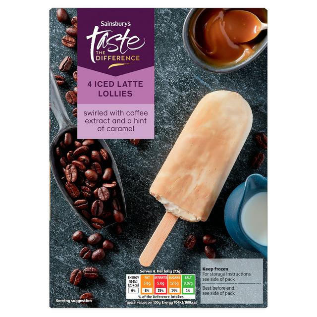 Sainsbury's 4 x 70ml Iced Latte Lollies, Taste the Difference