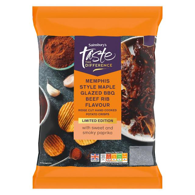 Sainsbury's Taste the Difference Memphis Style Maple Glazed BBQ Beef Rib Flavour 150g