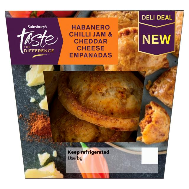 Sainsbury's 100g Habanero Chilli Jam & Cheddar Cheese Empanadas, Taste the Difference