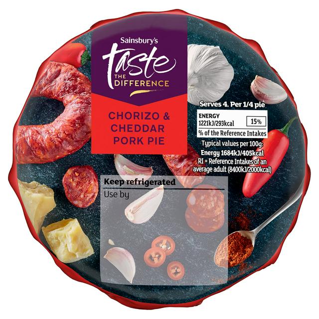 Sainsbury's 290g Chorizo & Cheddar Pork Pie, Taste the Difference