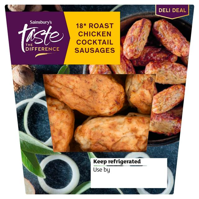 Sainsbury's 18* Roast Chicken Cocktail Sausages, Taste the Difference 198g