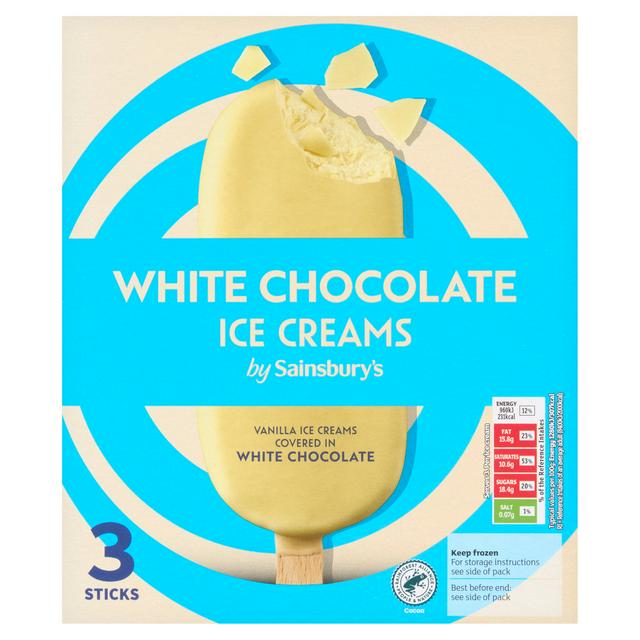 Sainsbury's 3 x 100ml White Chocolate Ice Creams