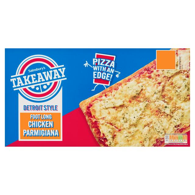 Sainsbury's Takeaway 495g Detroit Style Foot Long Chicken Parmigiana Pizza