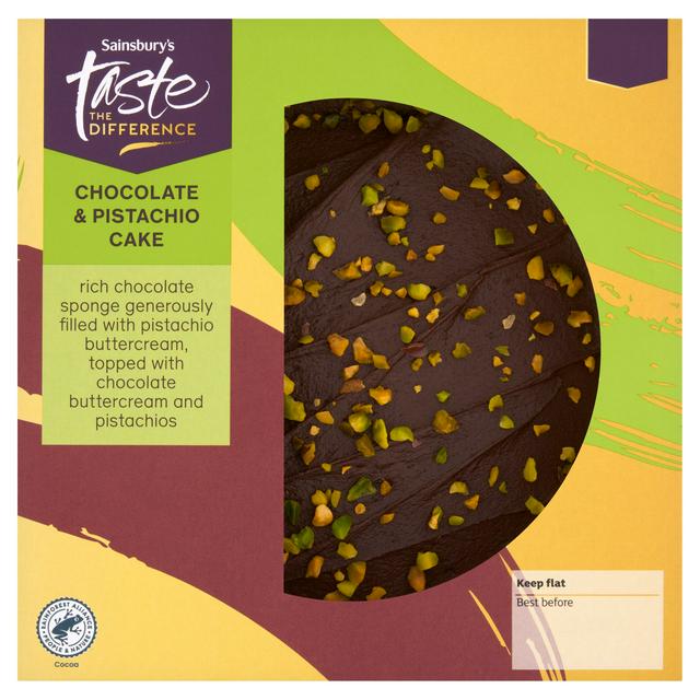 Sainsbury's Taste the Difference Chocolate & Pistachio Cake 515g