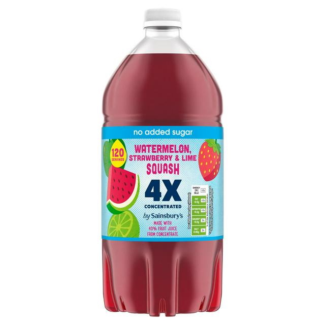 Sainsbury's 1.5L Watermelon, Strawberry & Lime Squash
