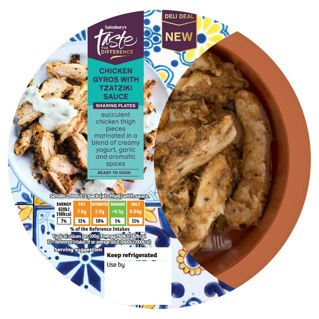 Sainsbury's 180g Chicken Gyros with Tzatziki, Taste the Difference