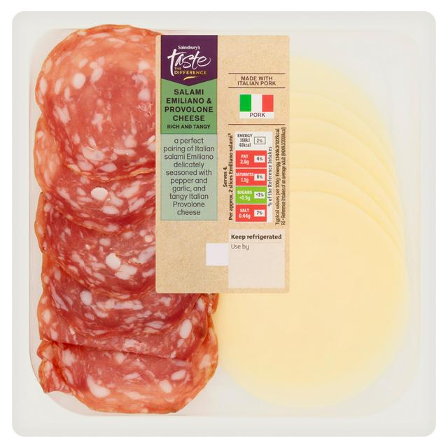 Sainsbury's Taste the Difference Salami Emiliano & Provolone Cheese 110g