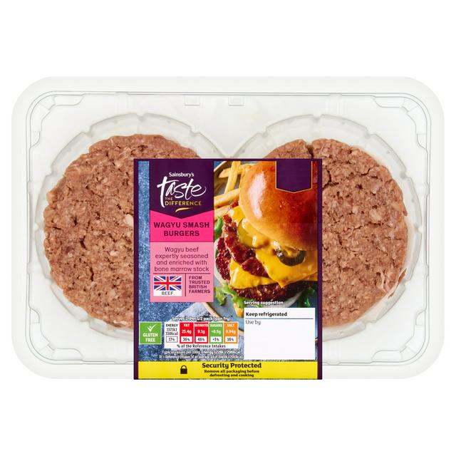 Sainsbury's Taste the Difference Wagyu Smash Burgers 340g