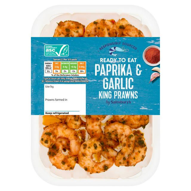 Sainsbury's Paprika & Garlic King Prawns 150g