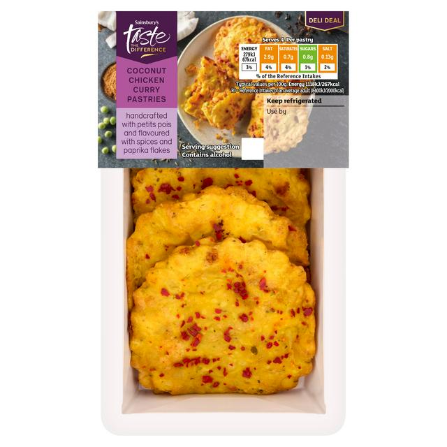 Sainsbury's 100g Coconut Chicken Curry Pastries, Taste the Difference